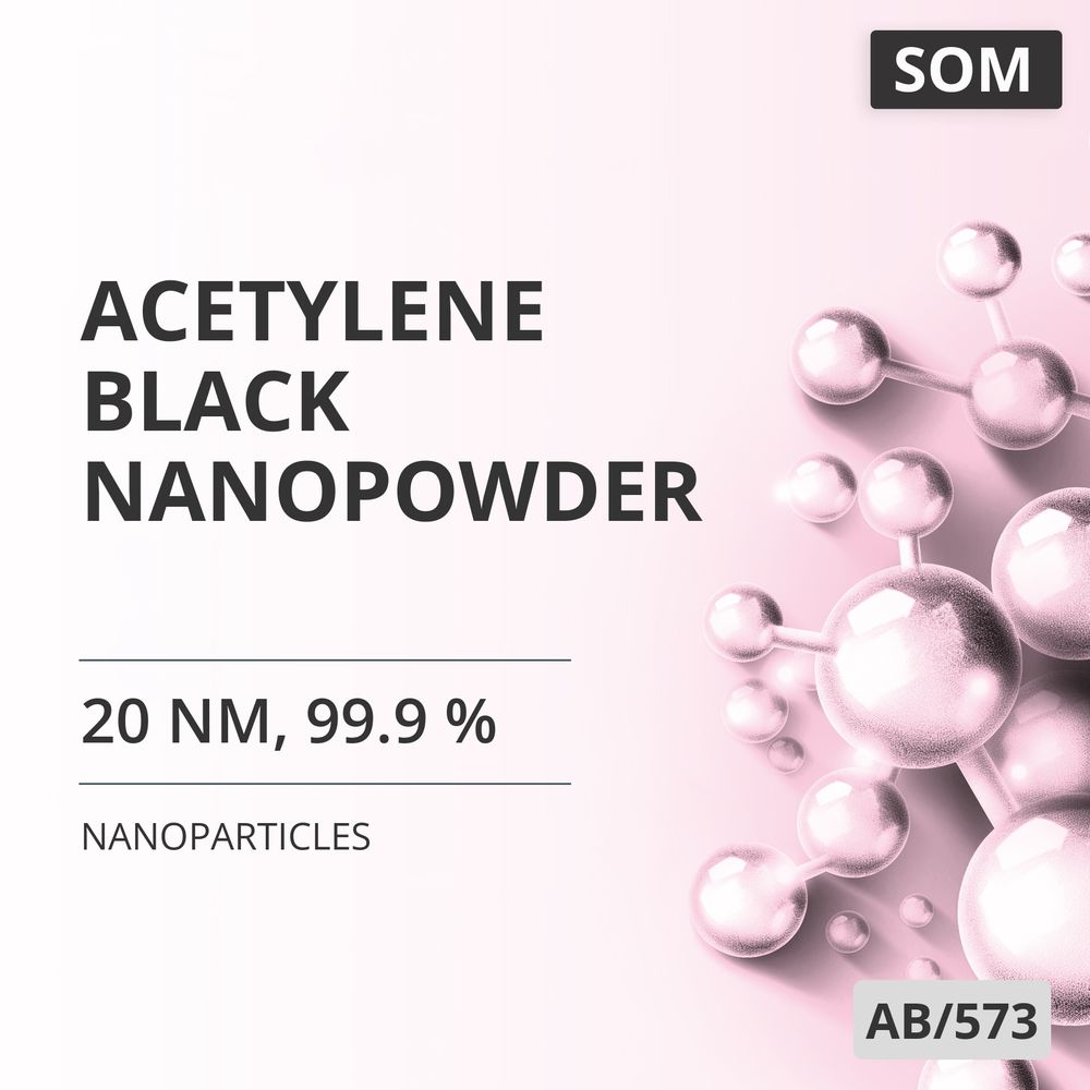 Acetylene Black Nanopowder, 20 nm, 99.9 % (AB/573)