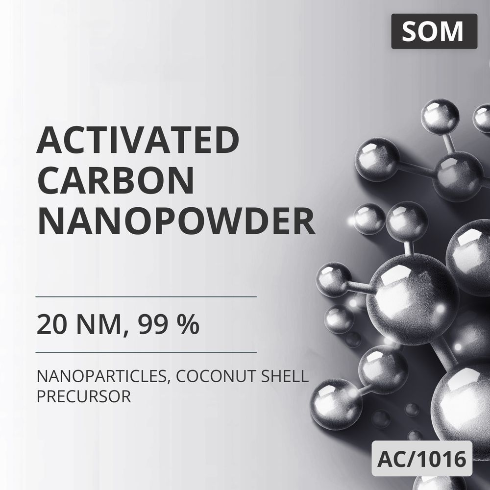 Activated Carbon Nanopowder, 20 nm, 99 %, Coconut Shell Precursor (AC/1016)