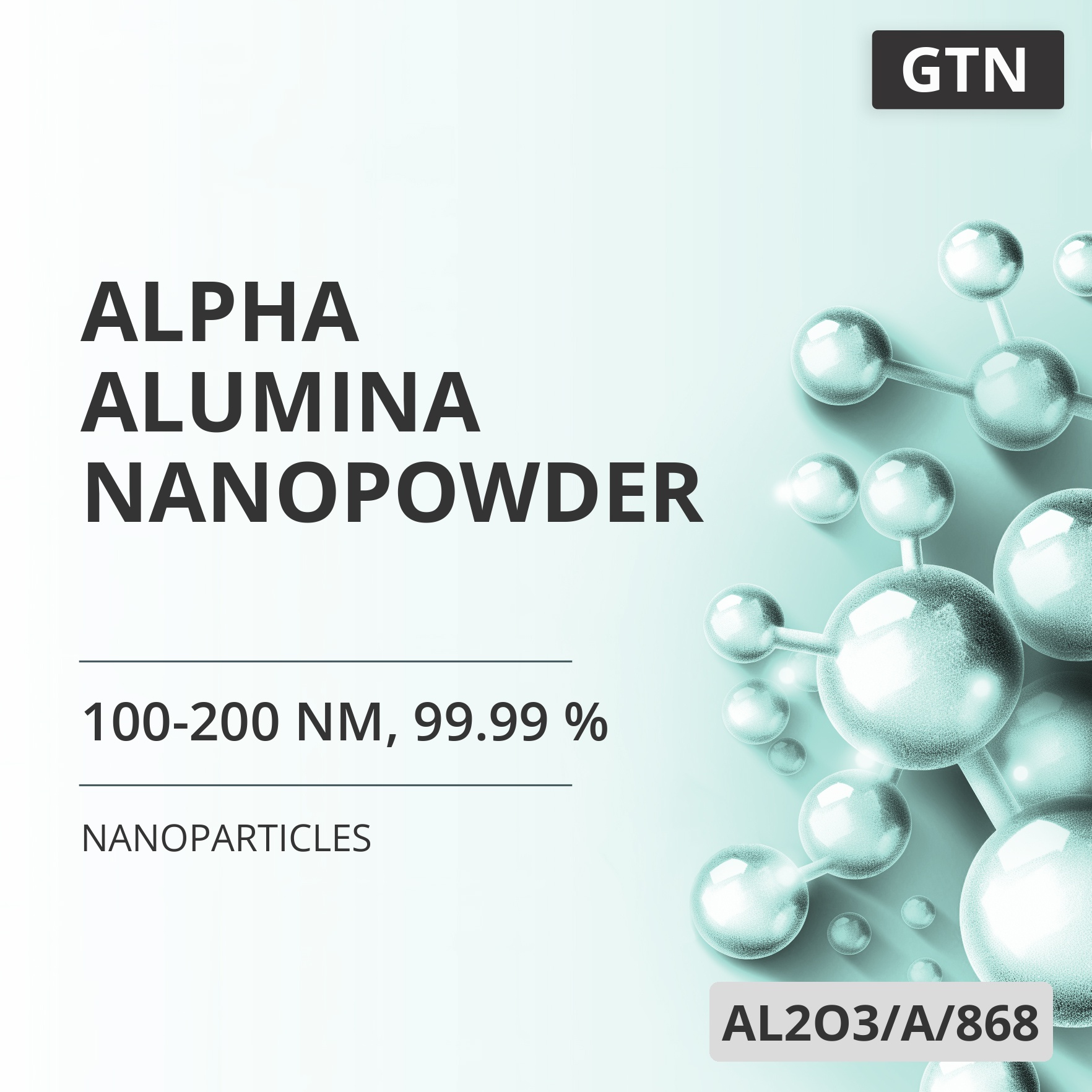 Alpha Alumina Nanopowder, 100-200 nm, 99.99 % (AL2O3/A/868)