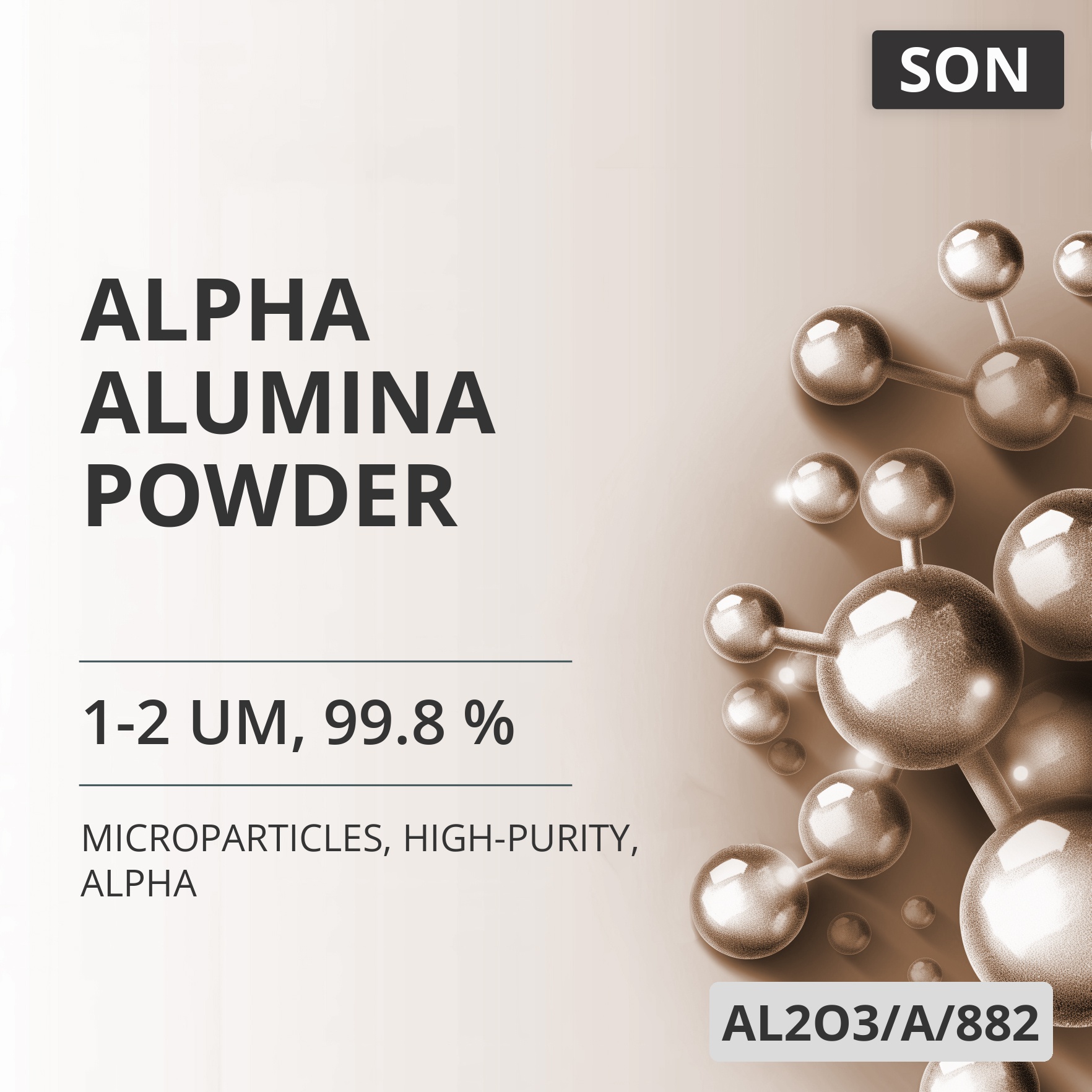 Alpha Alumina Powder, 1-2 um, 99.8 %, High-Purity, Alpha (AL2O3/A/882)