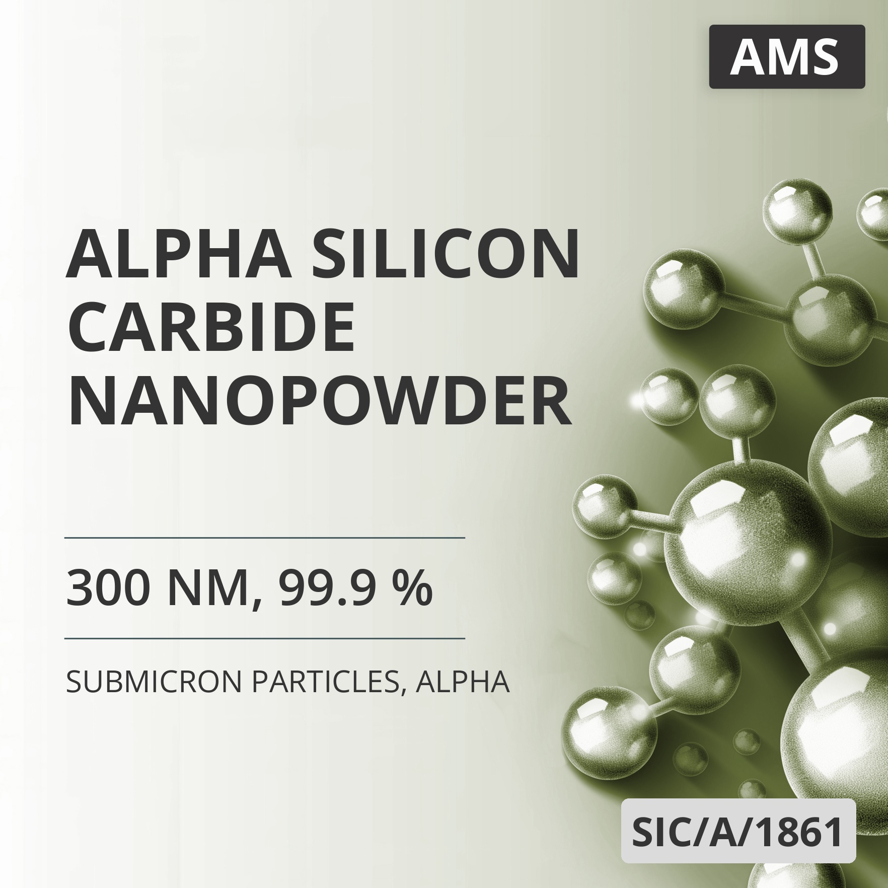 Alpha Silicon Carbide Nanopowder, 300 nm, 99.9 %, Alpha (SIC/A/1861)