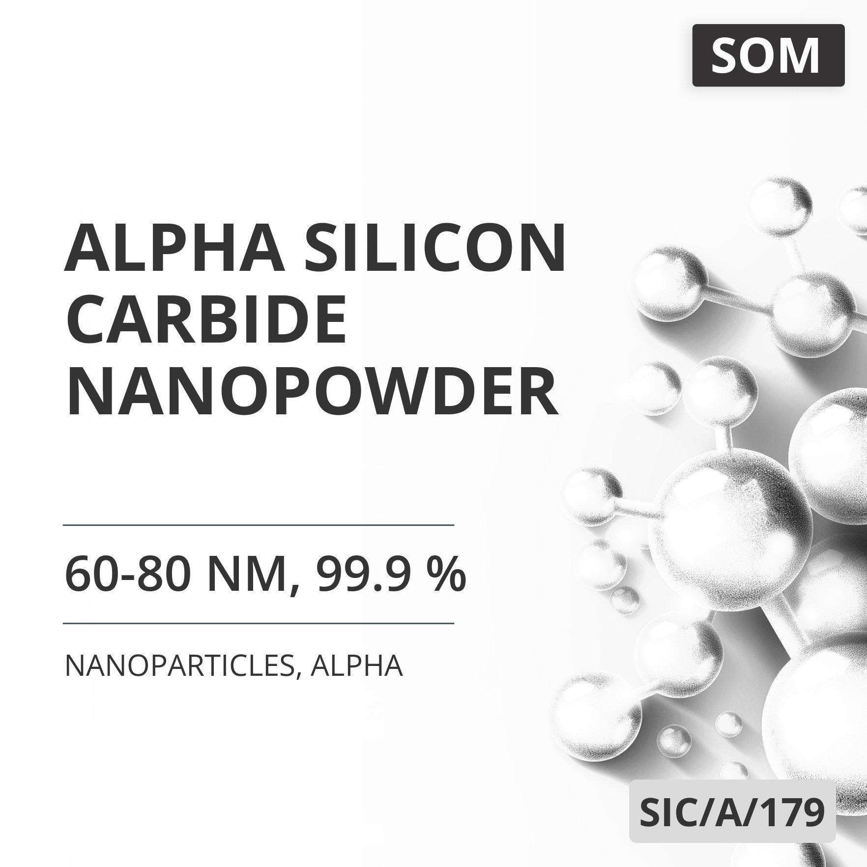 Alpha Silicon Carbide Nanopowder, 60-80 nm, 99.9 %, Alpha (SIC/A/179)
