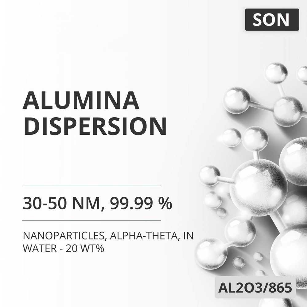 Alumina Dispersion, 30-50 nm, 99.99 %, Alpha-Theta, in Water - 20 wt% (AL2O3/865)