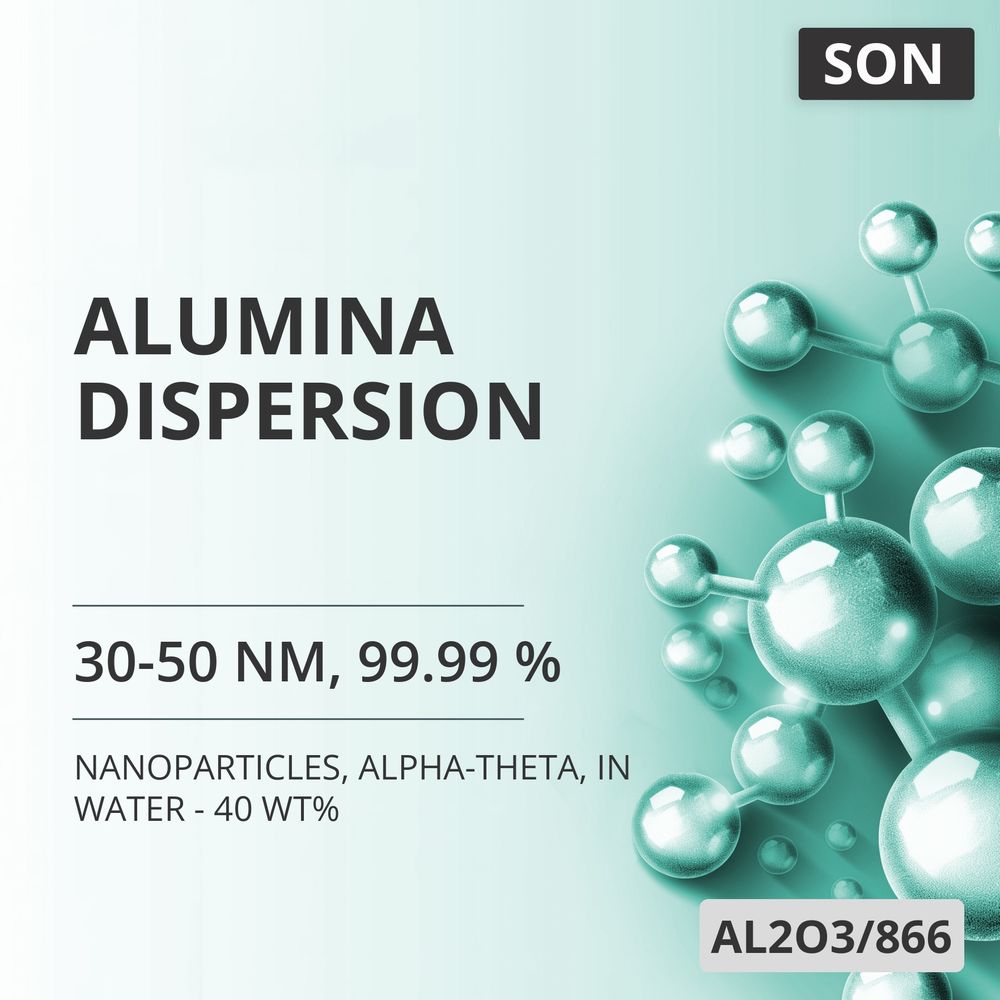 Alumina Dispersion, 30-50 nm, 99.99 %, Alpha-Theta, in Water - 40 wt% (AL2O3/866)