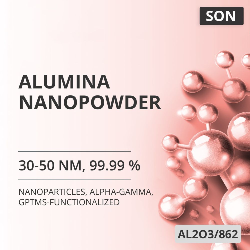Alumina Nanopowder, 30-50 nm, 99.99 %, Alpha-Gamma, GPTMS-Functionalized (AL2O3/862)
