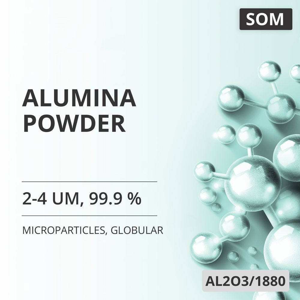 Alumina Powder, 2-4 um, 99.9 %, Globular (AL2O3/1880)