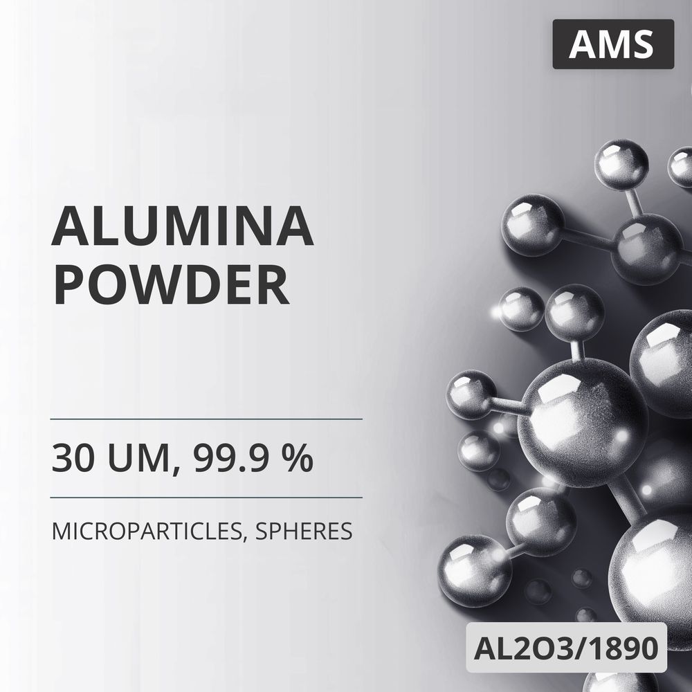Alumina Powder, 30 um, 99.9 %, Spheres (AL2O3/1890)