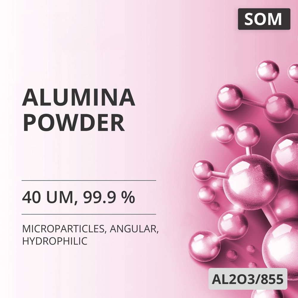 Alumina Powder, 40 um, 99.9 %, Angular, Hydrophilic (AL2O3/855)