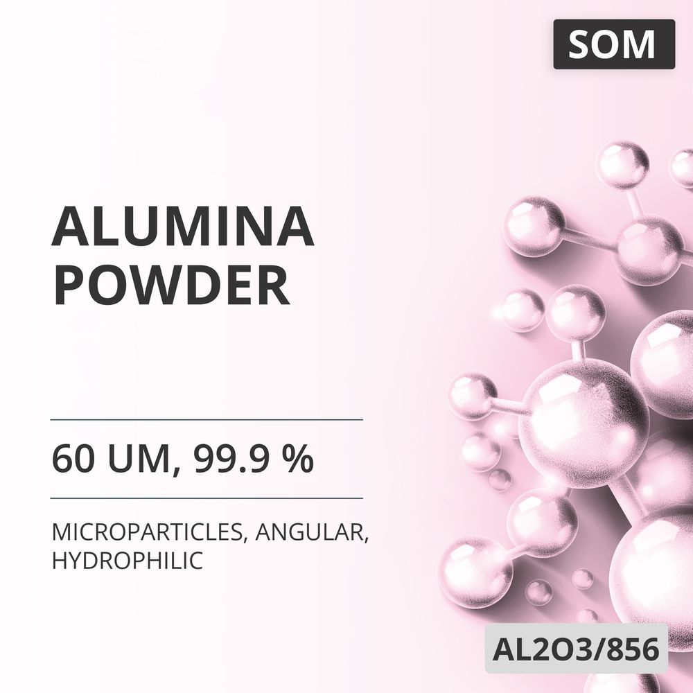 Alumina Powder, 60 um, 99.9 %, Angular, Hydrophilic (AL2O3/856)