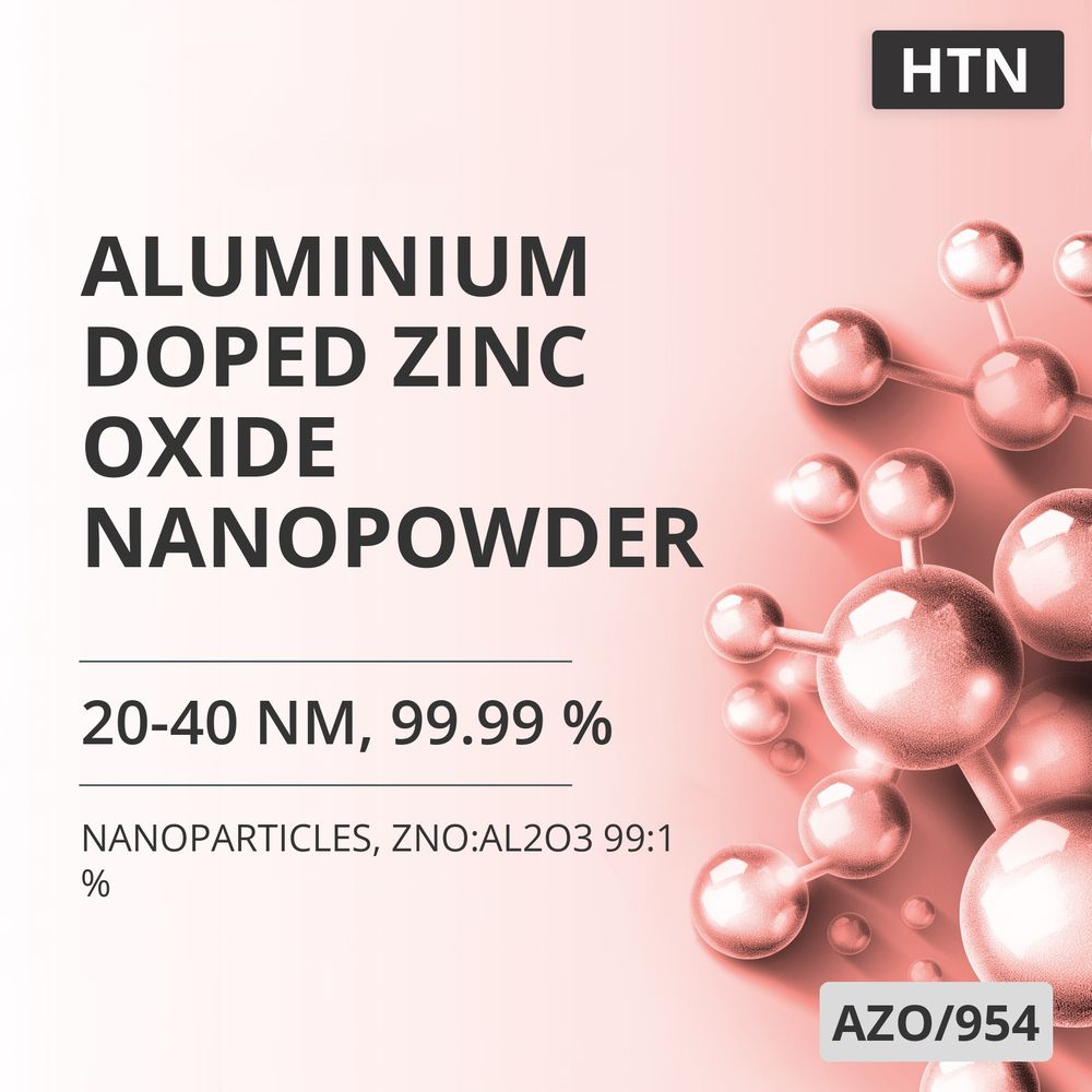 Aluminium-Doped Zinc Oxide Nanopowder, 20-40 nm, 99.99 %, ZnO:Al2O3 99:1 % (AZO/954)