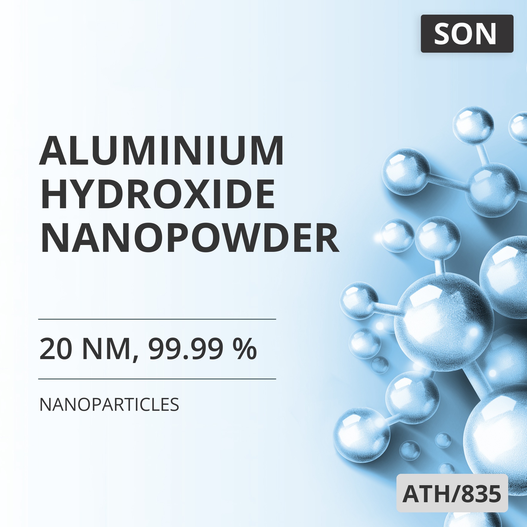 Aluminium Hydroxide Nanopowder, 20 nm, 99.99 % (ATH/835)