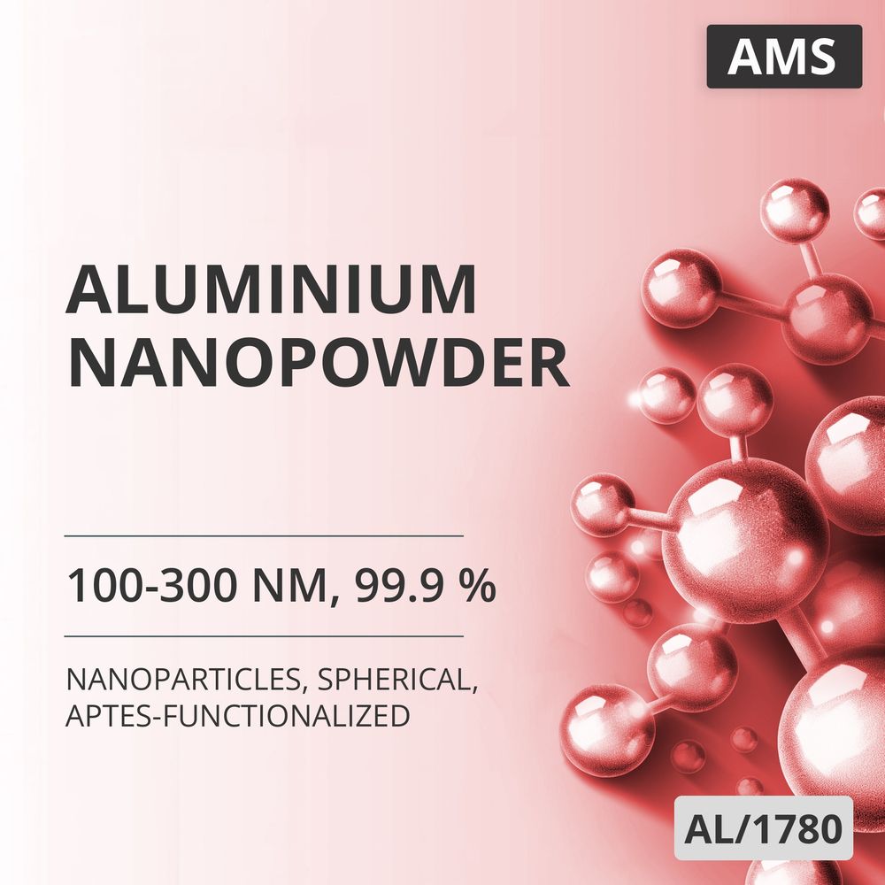 Aluminium Nanopowder, 100-300 nm, 99.9 %, Spherical, APTES-Functionalized (AL/1780)