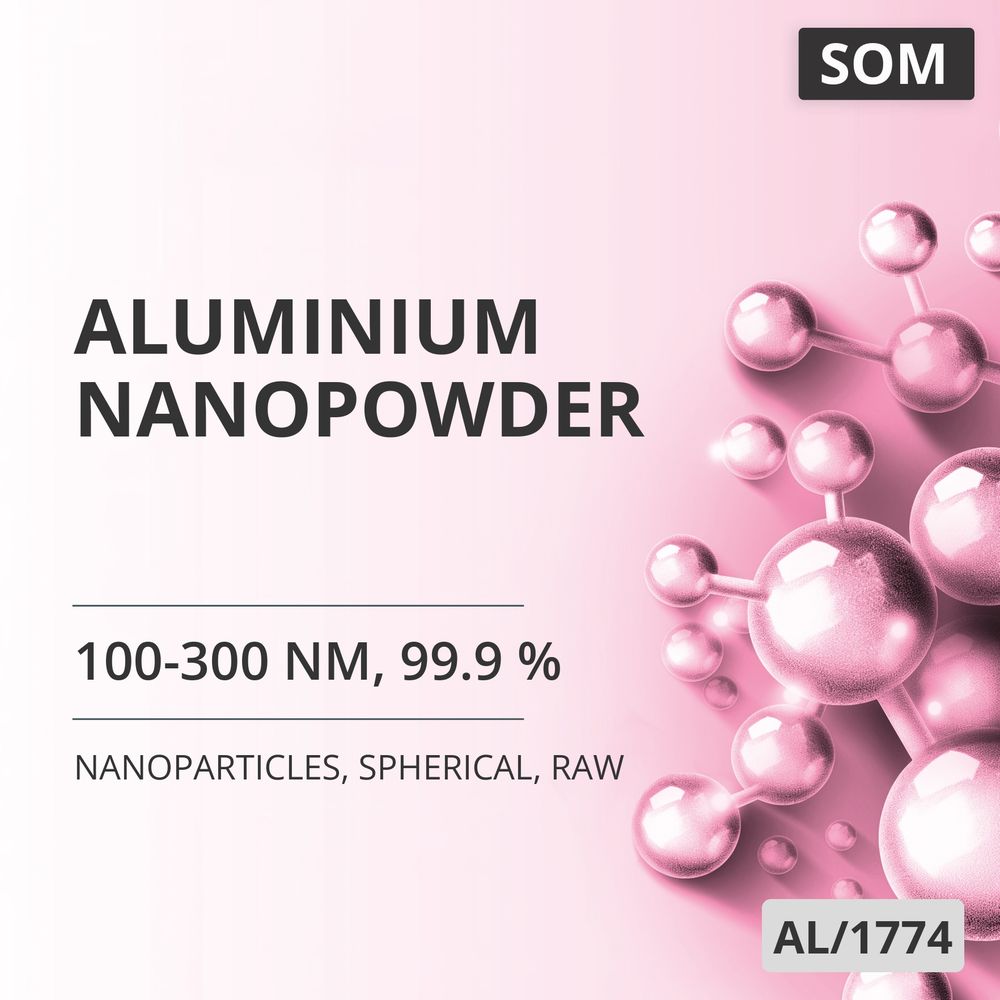 Aluminium Nanopowder, 100-300 nm, 99.9 %, Spherical, Raw (AL/1774)