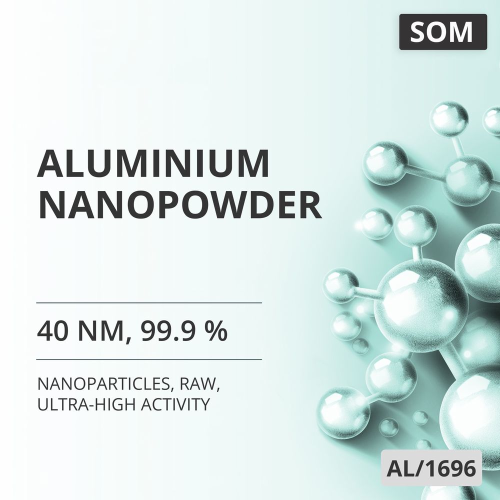 Aluminium Nanopowder, 40 nm, 99.9 %, Raw, Ultra-High Activity (AL/1696)