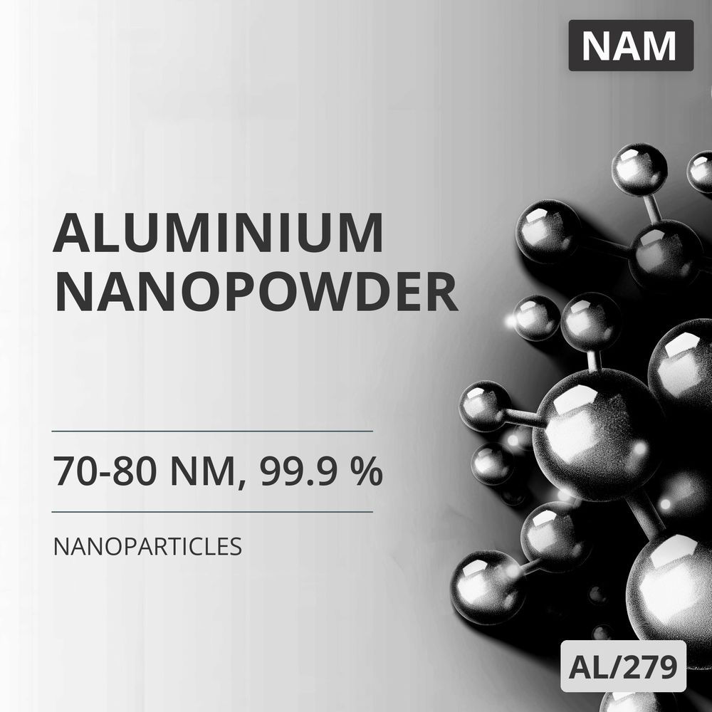 Aluminium Nanopowder, 70-80 nm, 99.9 % (AL/279)