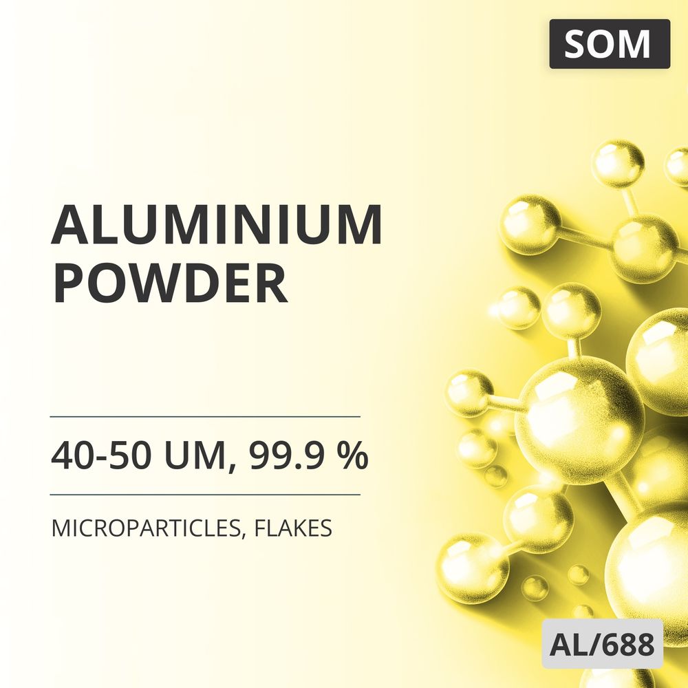 Aluminium Powder, 40-50 um, 99.9 %, Flakes (AL/688)