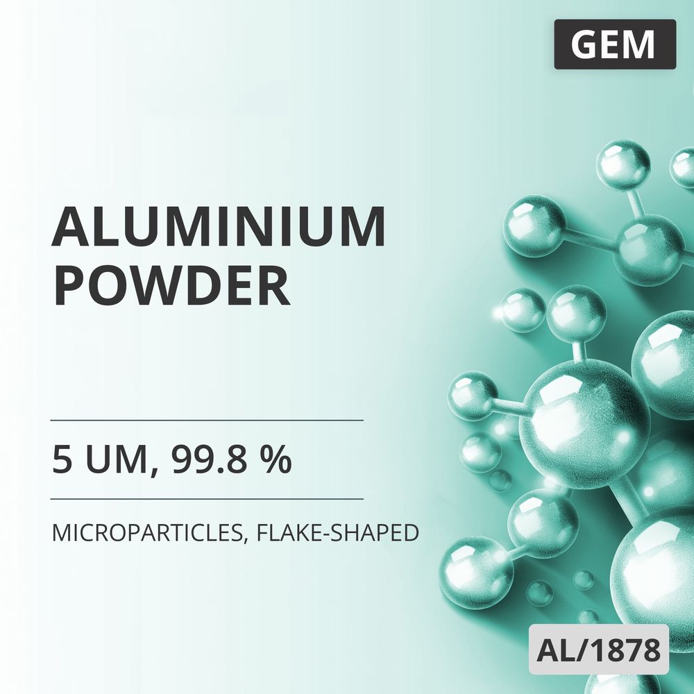 Aluminium Powder, 5 um, 99.8 %, Flake-Shaped (AL/1878)