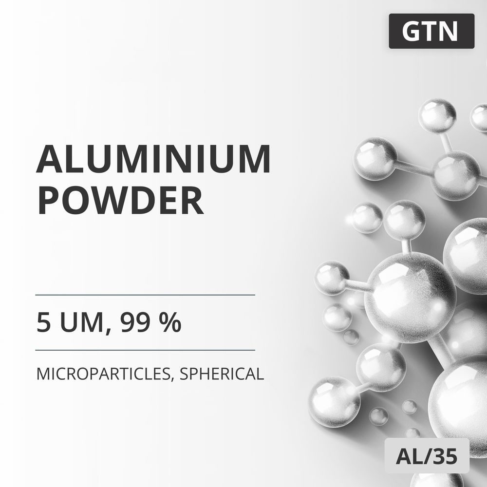 Aluminium Powder, 5 um, 99 %, Spherical (AL/35)