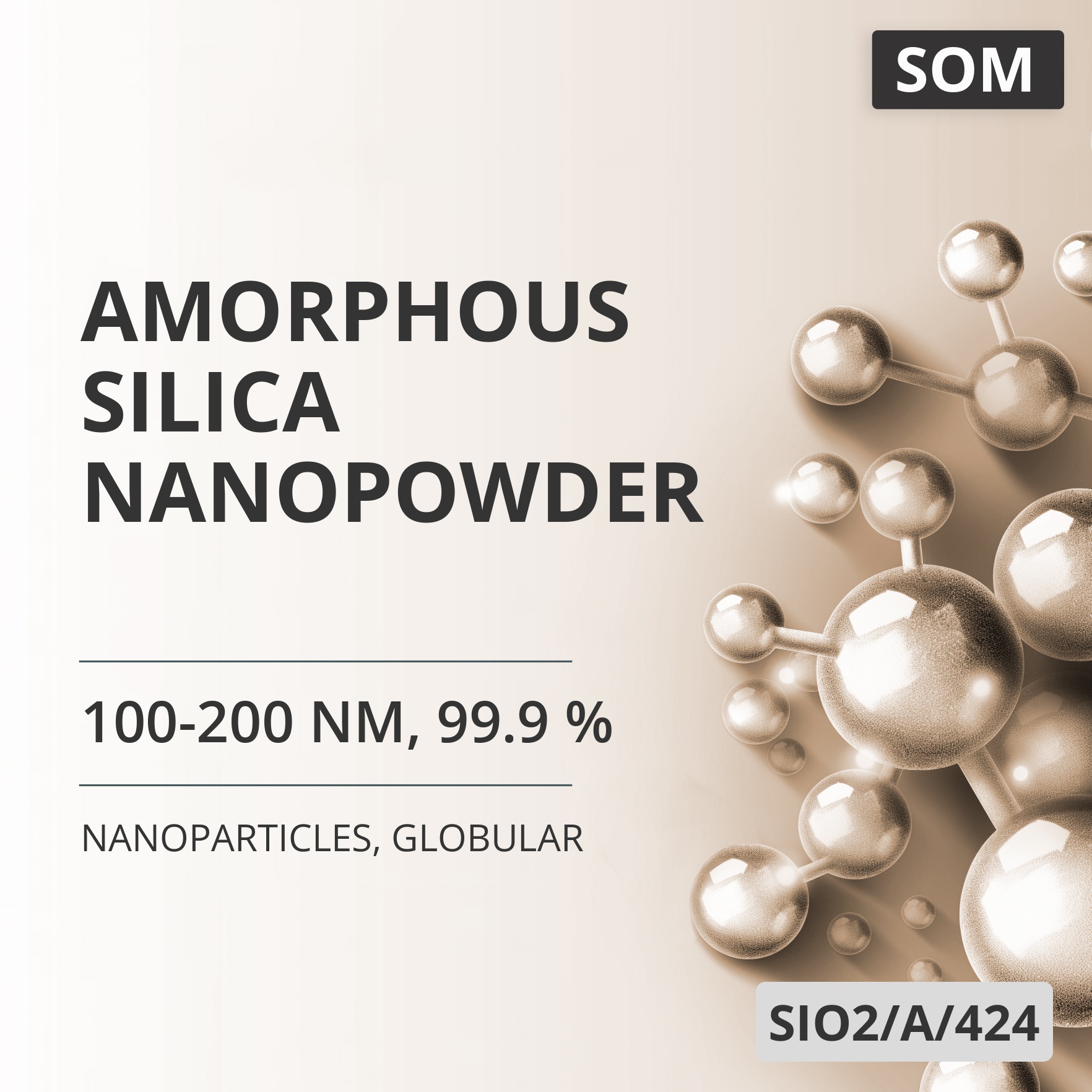 Amorphous Silica Nanopowder, 100-200 nm, 99.9 %, Globular (SIO2/A/424)