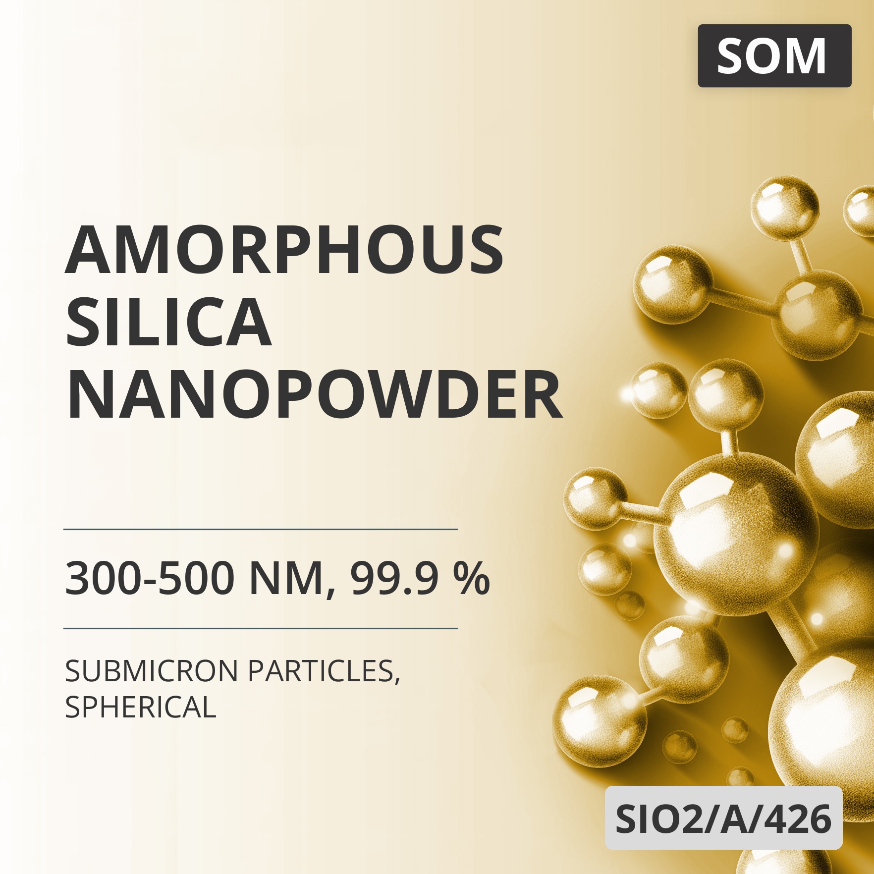 Amorphous Silica Nanopowder, 300-500 nm, 99.9 %, Spherical (SIO2/A/426)