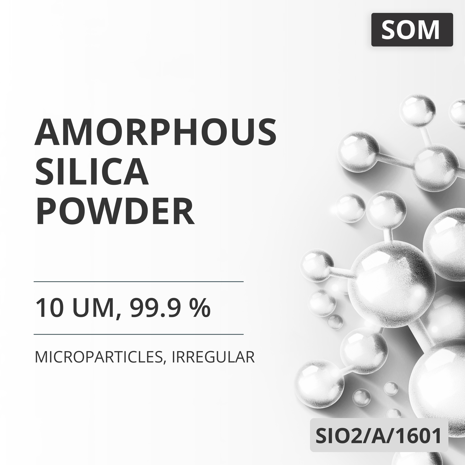 Amorphous Silica Powder, 10 um, 99.9 %, Irregular (SIO2/A/1601)