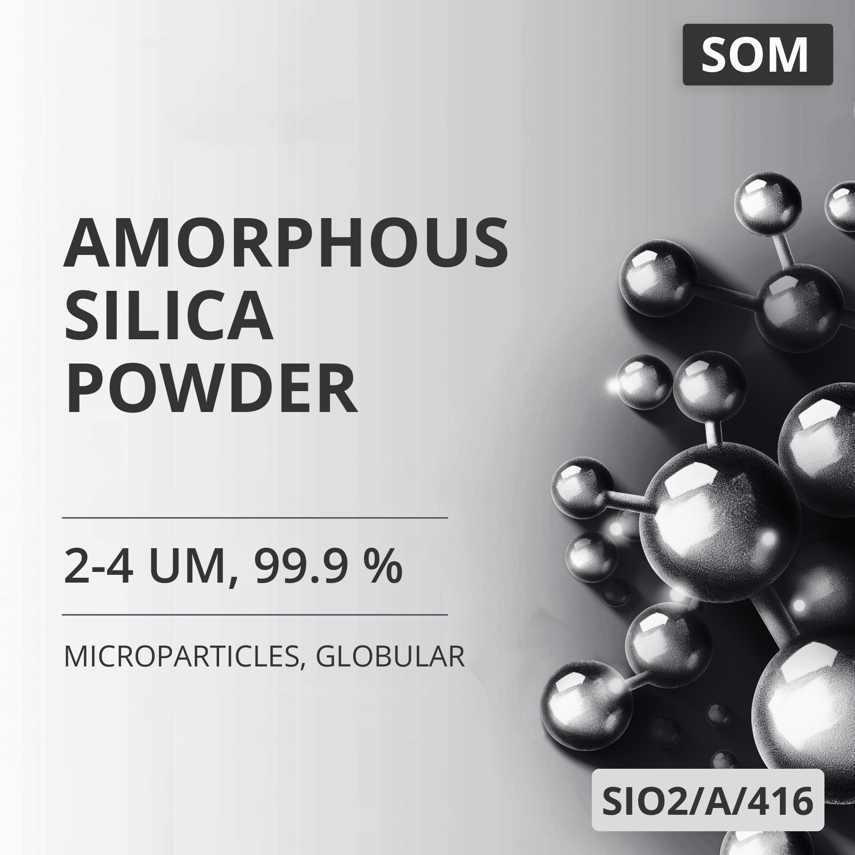 Amorphous Silica Powder, 2-4 um, 99.9 %, Globular (SIO2/A/416)