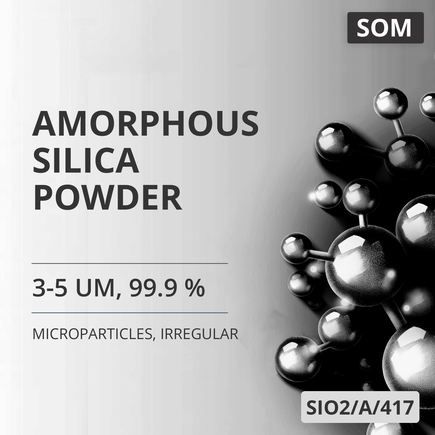 Amorphous Silica Powder, 3-5 um, 99.9 %, Irregular (SIO2/A/417)