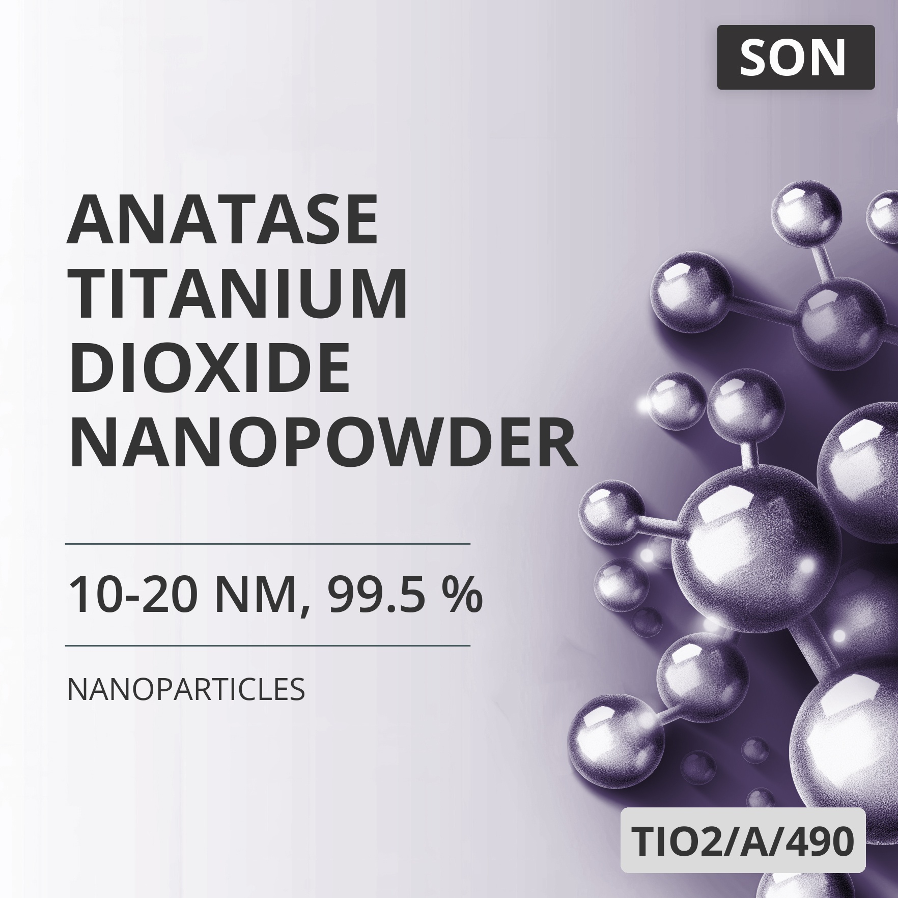 Anatase Titanium Dioxide Nanopowder, 10-20 nm, 99.5 % (TIO2/A/490)