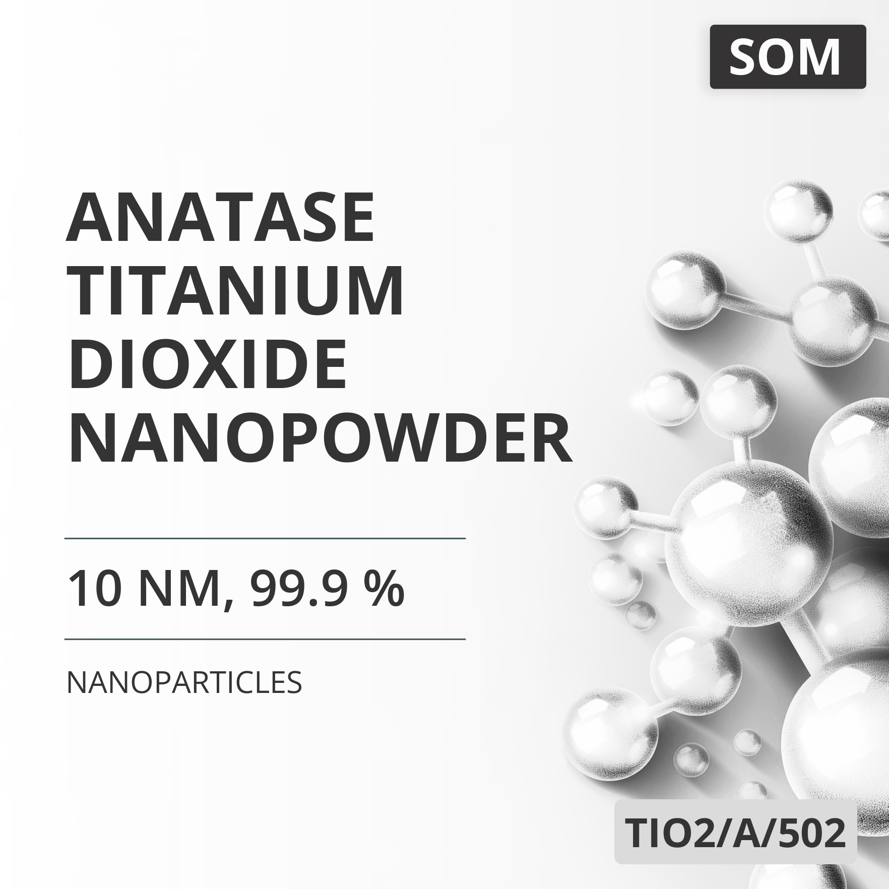 Anatase Titanium Dioxide Nanopowder, 10 nm, 99.9 % (TIO2/A/502)