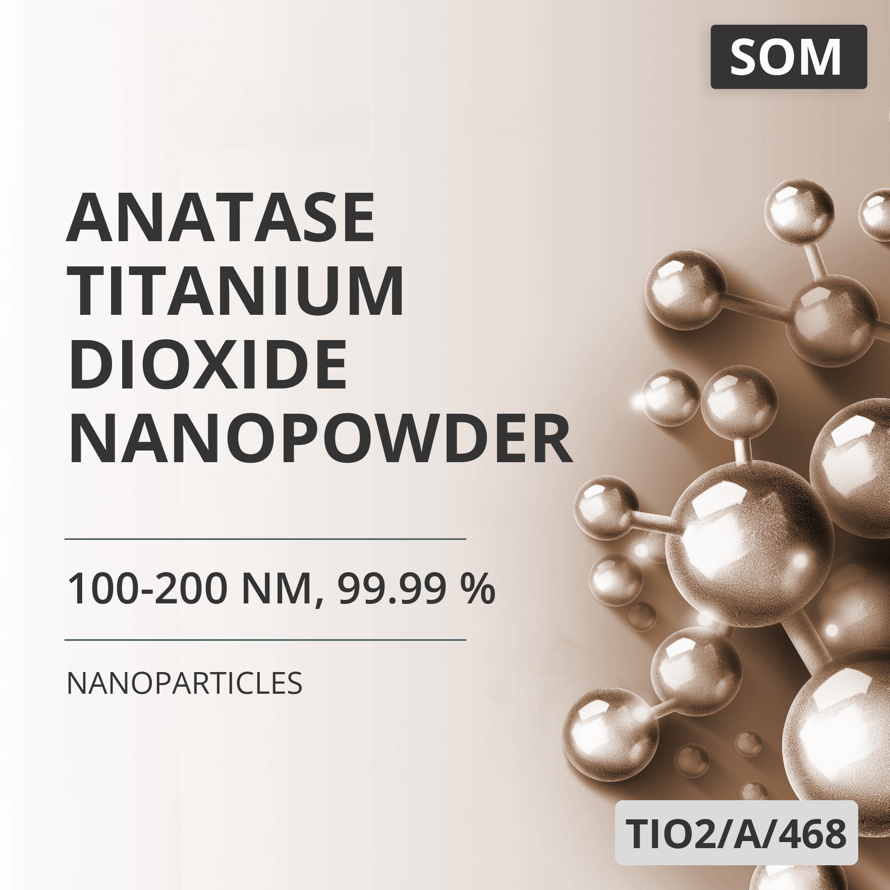 Anatase Titanium Dioxide Nanopowder, 100-200 nm, 99.99 % (TIO2/A/468)