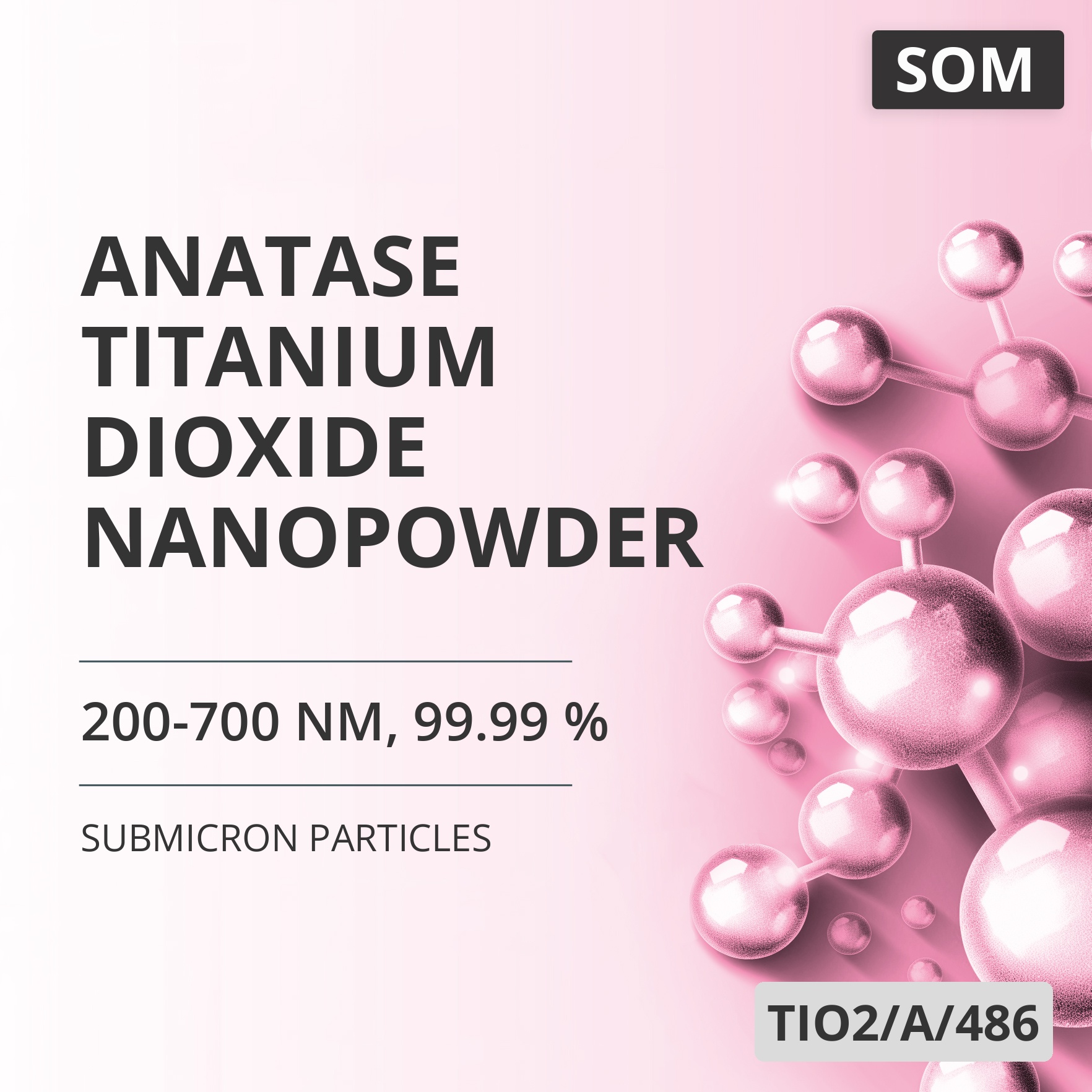 Anatase Titanium Dioxide Nanopowder, 200-700 nm, 99.99 % (TIO2/A/486)