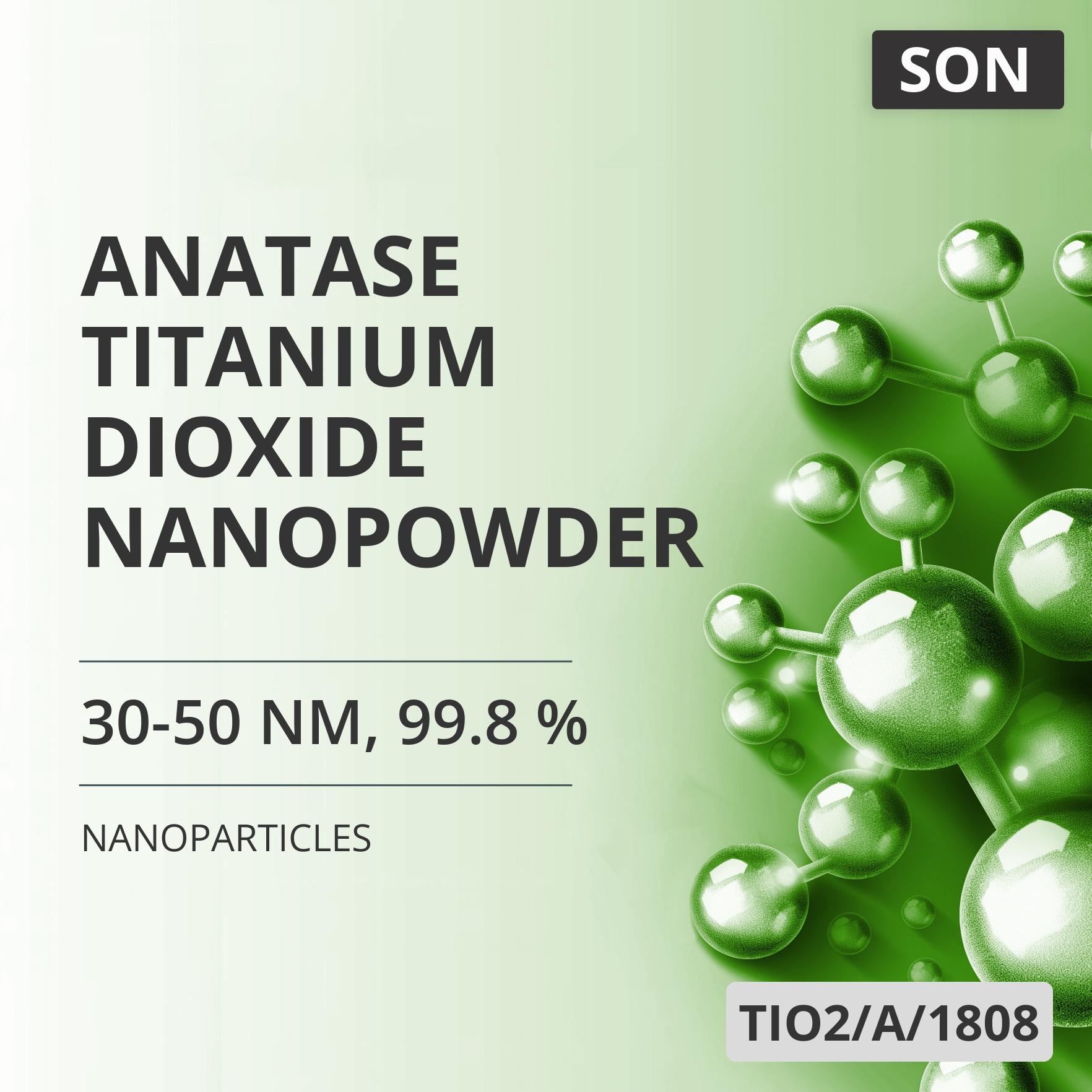 Anatase Titanium Dioxide Nanopowder, 30-50 nm, 99.8 % (TIO2/A/1808)