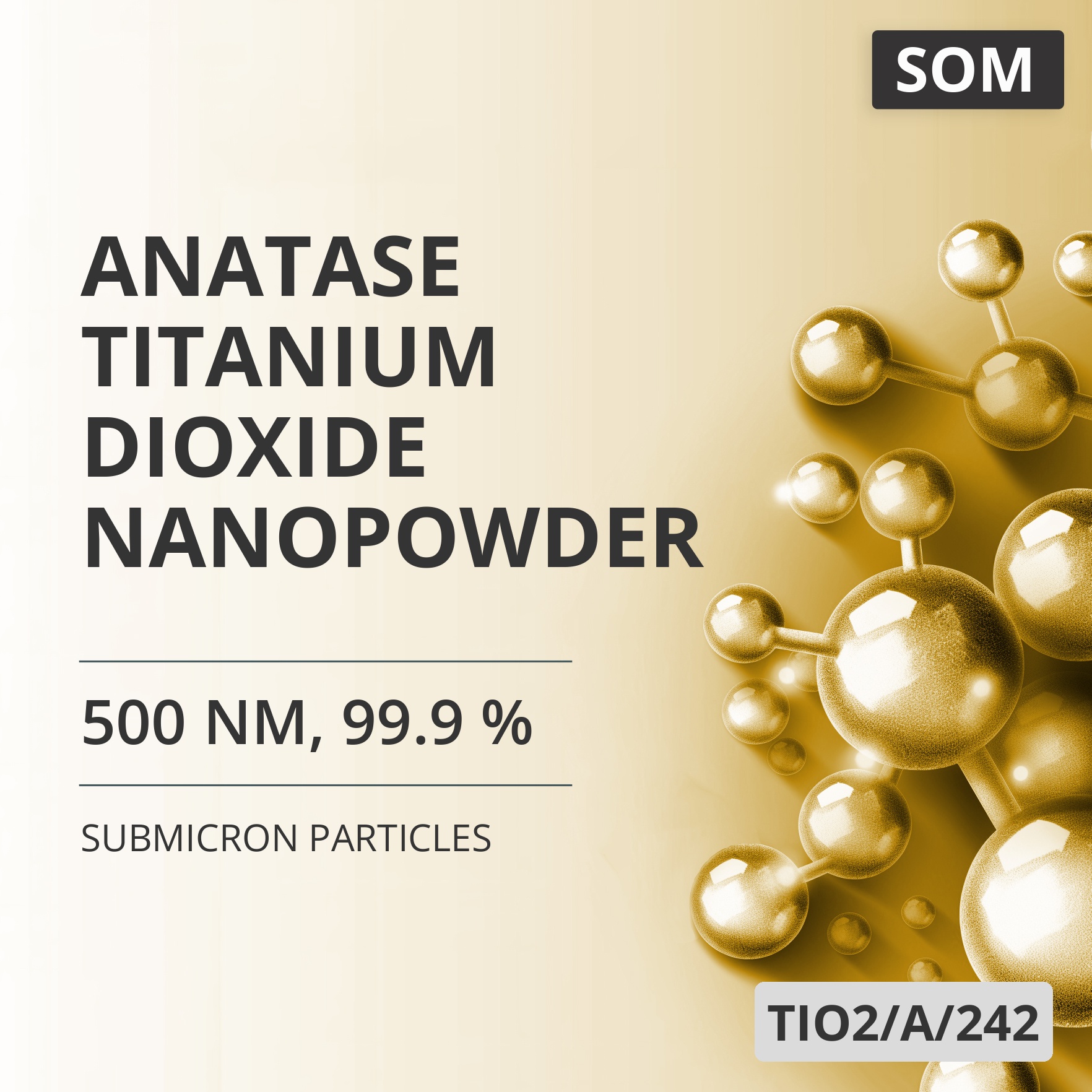 Anatase Titanium Dioxide Nanopowder, 500 nm, 99.9 % (TIO2/A/242)