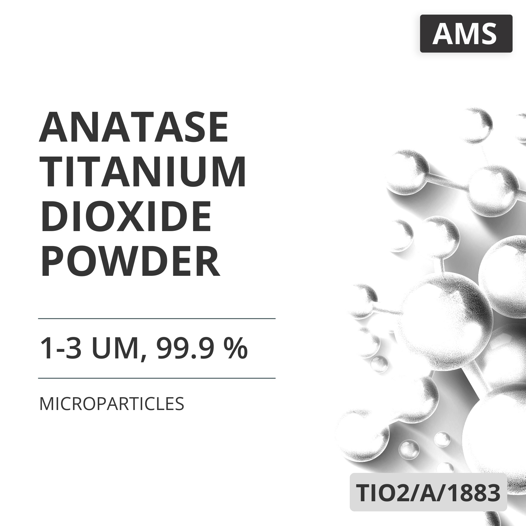 Anatase Titanium Dioxide Powder, 1-3 um, 99.9 % (TIO2/A/1883)