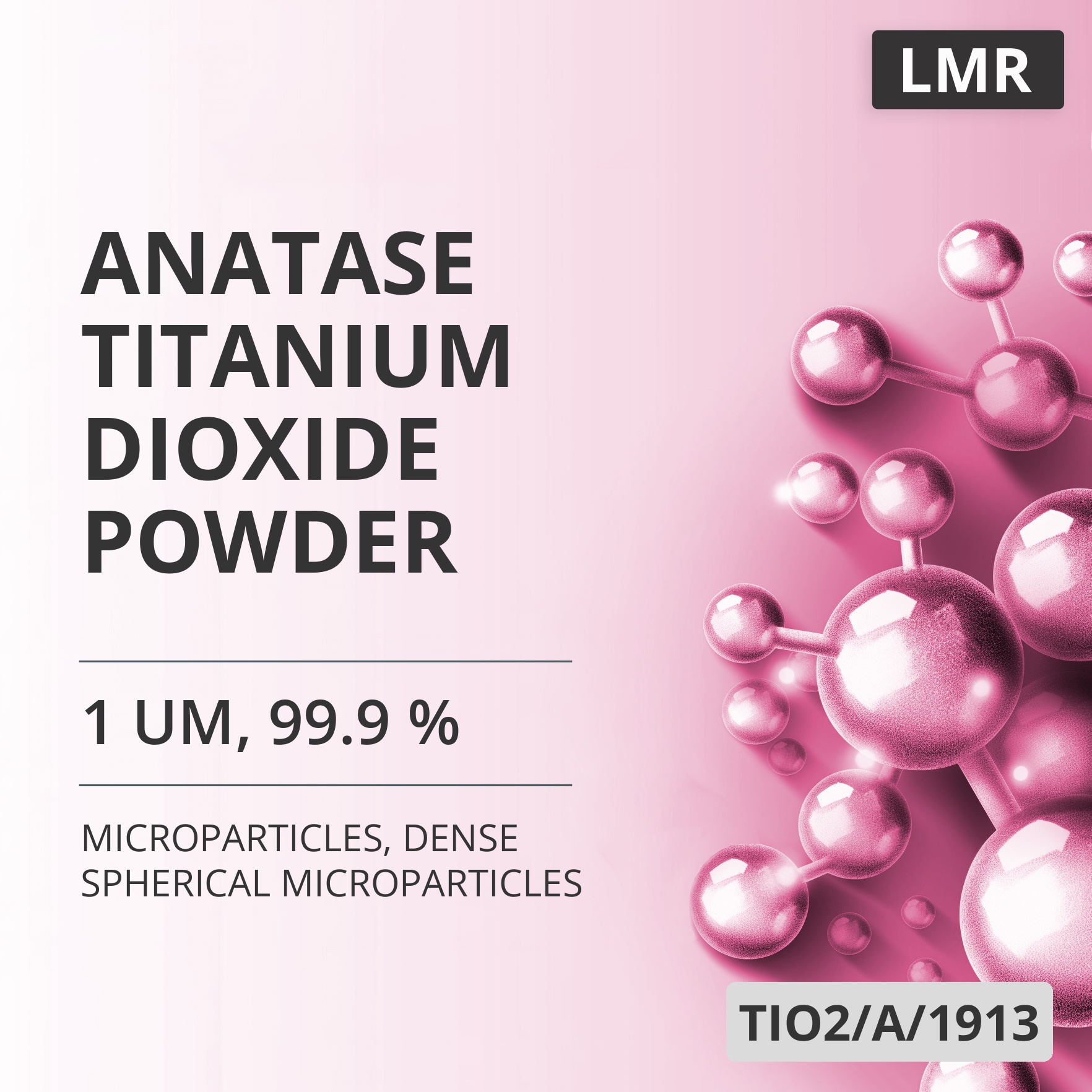 Anatase Titanium Dioxide Powder, 1 um, 99.9 %, Dense Spherical Microparticles (TIO2/A/1913)