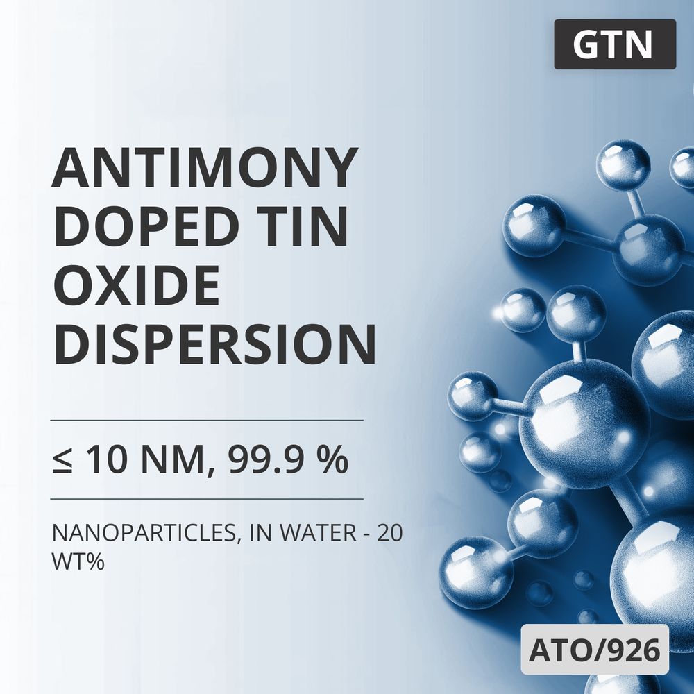 Antimony-Doped Tin Oxide Dispersion, ≤ 10 nm, 99.9 %, in Water - 20 wt% (ATO/926)