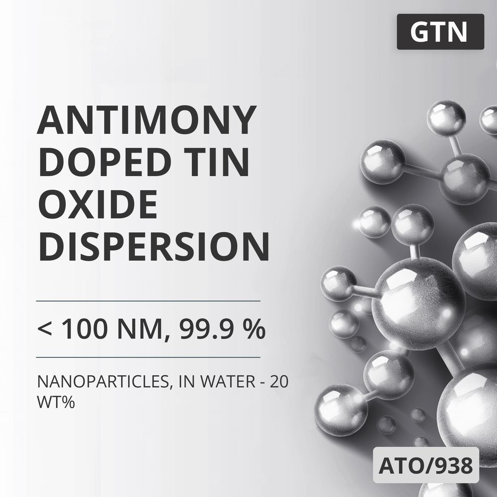 Antimony-Doped Tin Oxide Dispersion, < 100 nm, 99.9 %, in Water - 20 wt% (ATO/938)