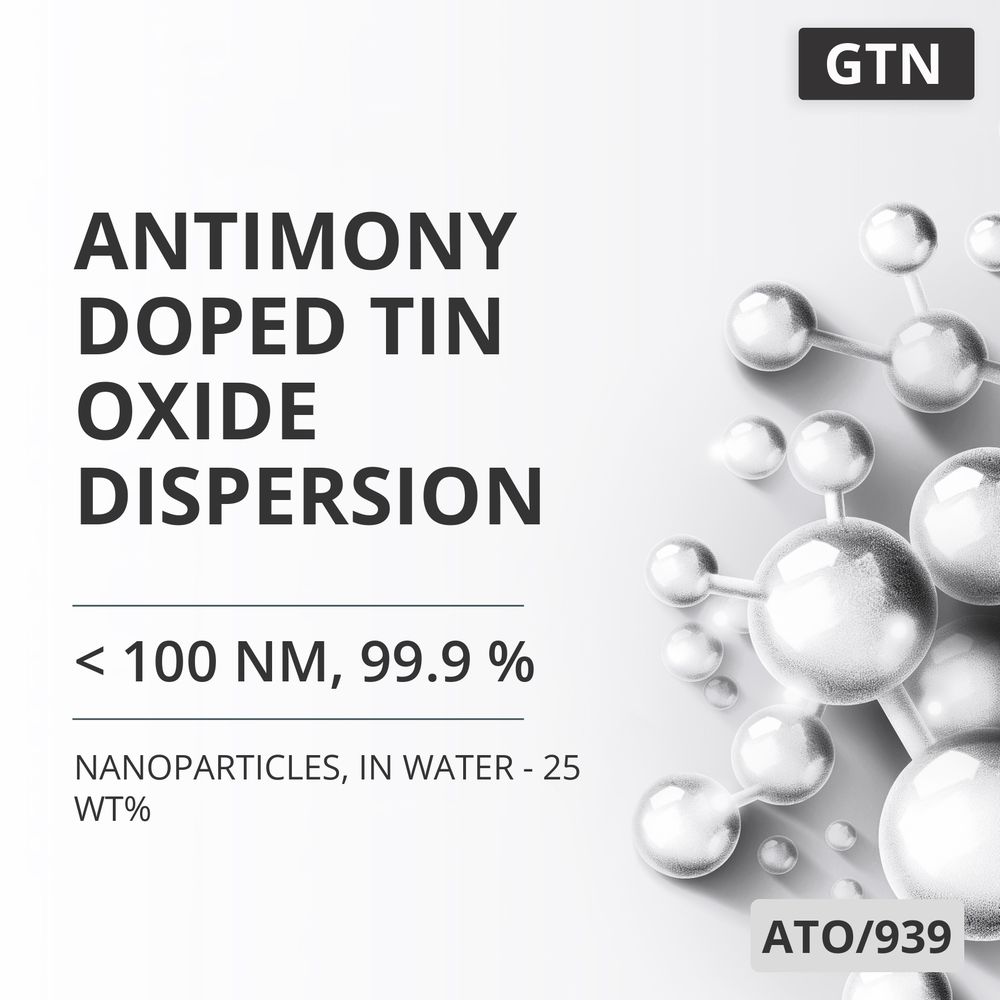 Antimony-Doped Tin Oxide Dispersion, < 100 nm, 99.9 %, in Water - 25 wt% (ATO/939)