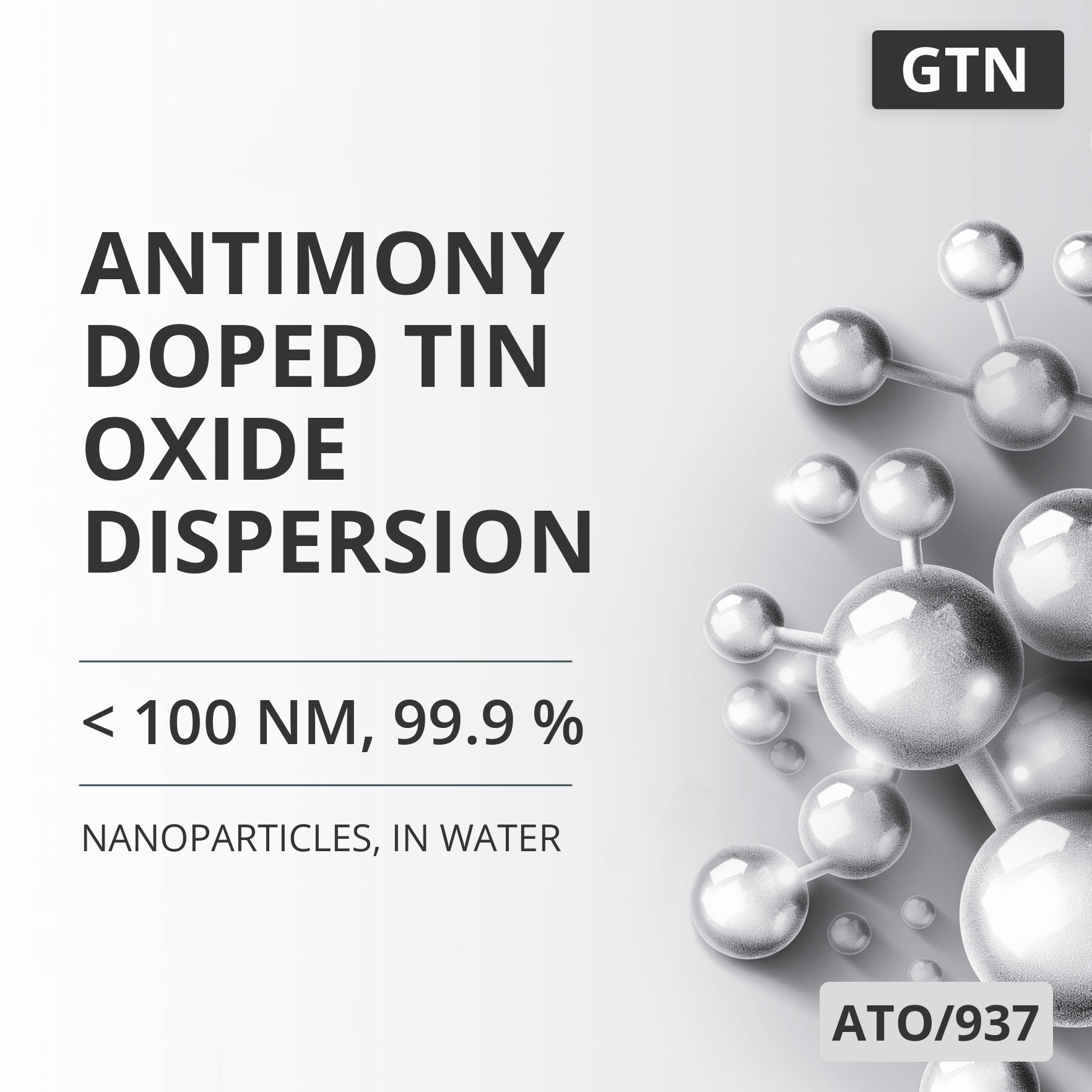Antimony-Doped Tin Oxide Dispersion, < 100 nm, 99.9 %, in Water (ATO/937)