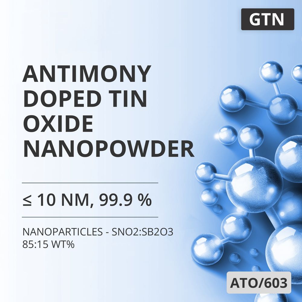 Antimony-Doped Tin Oxide Nanopowder, ≤ 10 nm, 99.9 % - SnO2:Sb2O3 85:15 wt% (ATO/603)