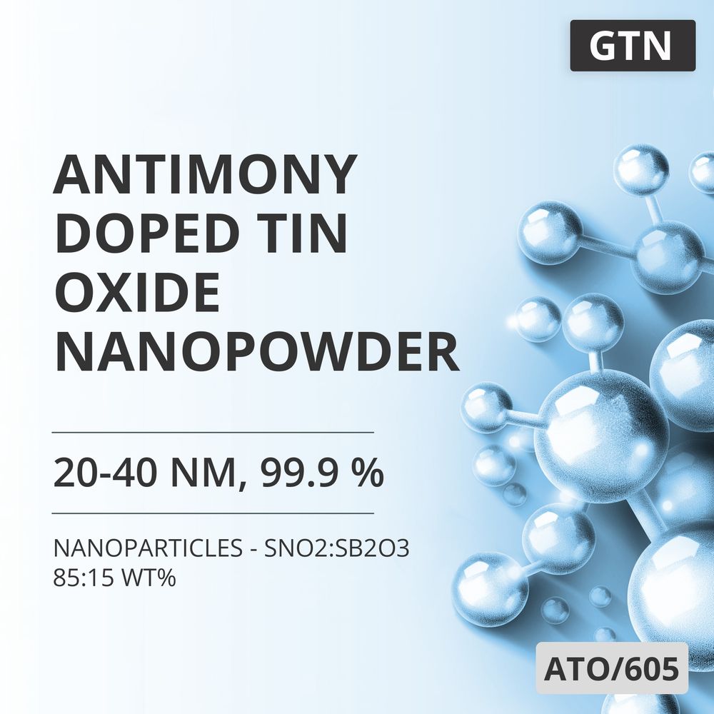 Antimony-Doped Tin Oxide Nanopowder, 20-40 nm, 99.9 % - SnO2:Sb2O3 85:15 wt% (ATO/605)