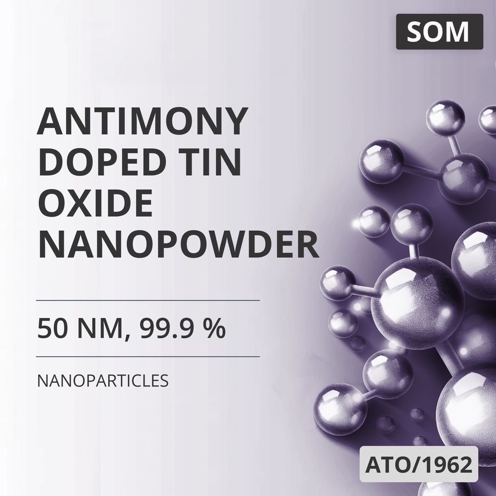 Antimony-Doped Tin Oxide Nanopowder, 50 nm, 99.9 % (ATO/1962)