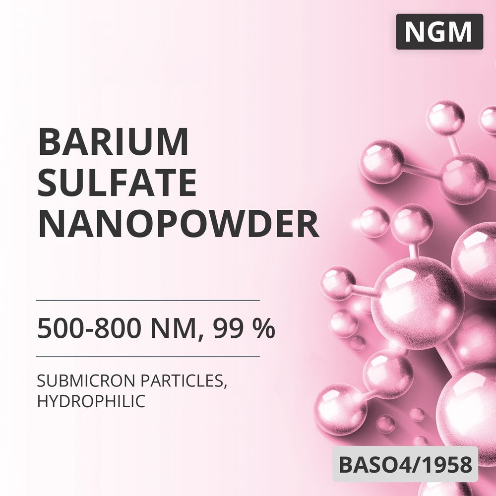 Barium Sulfate Nanopowder, 500-800 nm, 99 %, Hydrophilic (BASO4/1958)