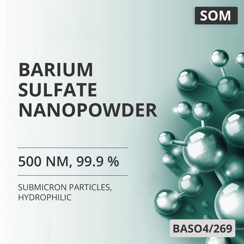 Barium Sulfate Nanopowder, 500 nm, 99.9 %, Hydrophilic (BASO4/269)