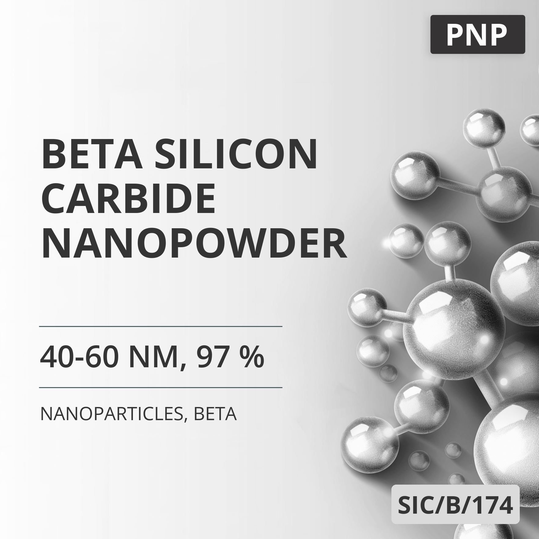Beta Silicon Carbide Nanopowder, 40-60 nm, 97 %, Beta (SIC/B/174)