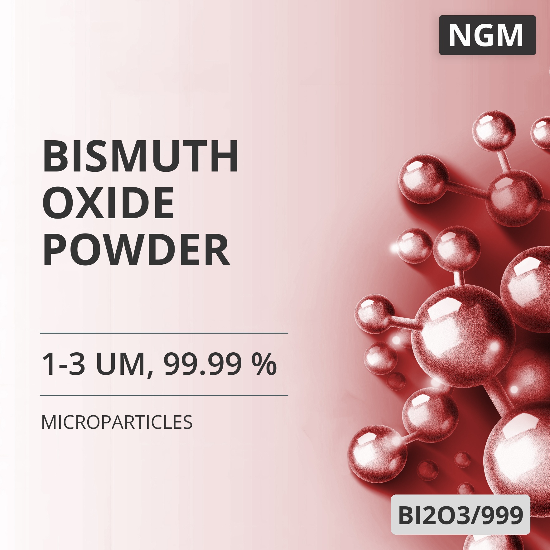 Bismuth Oxide Powder, 1-3 um, 99.99 % (BI2O3/999)