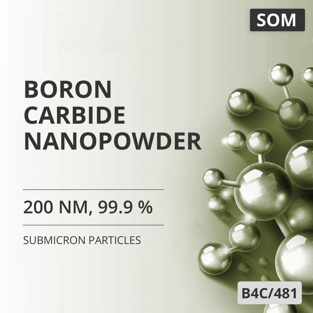 Boron Carbide Nanopowder, 200 nm, 99.9 % (B4C/481)