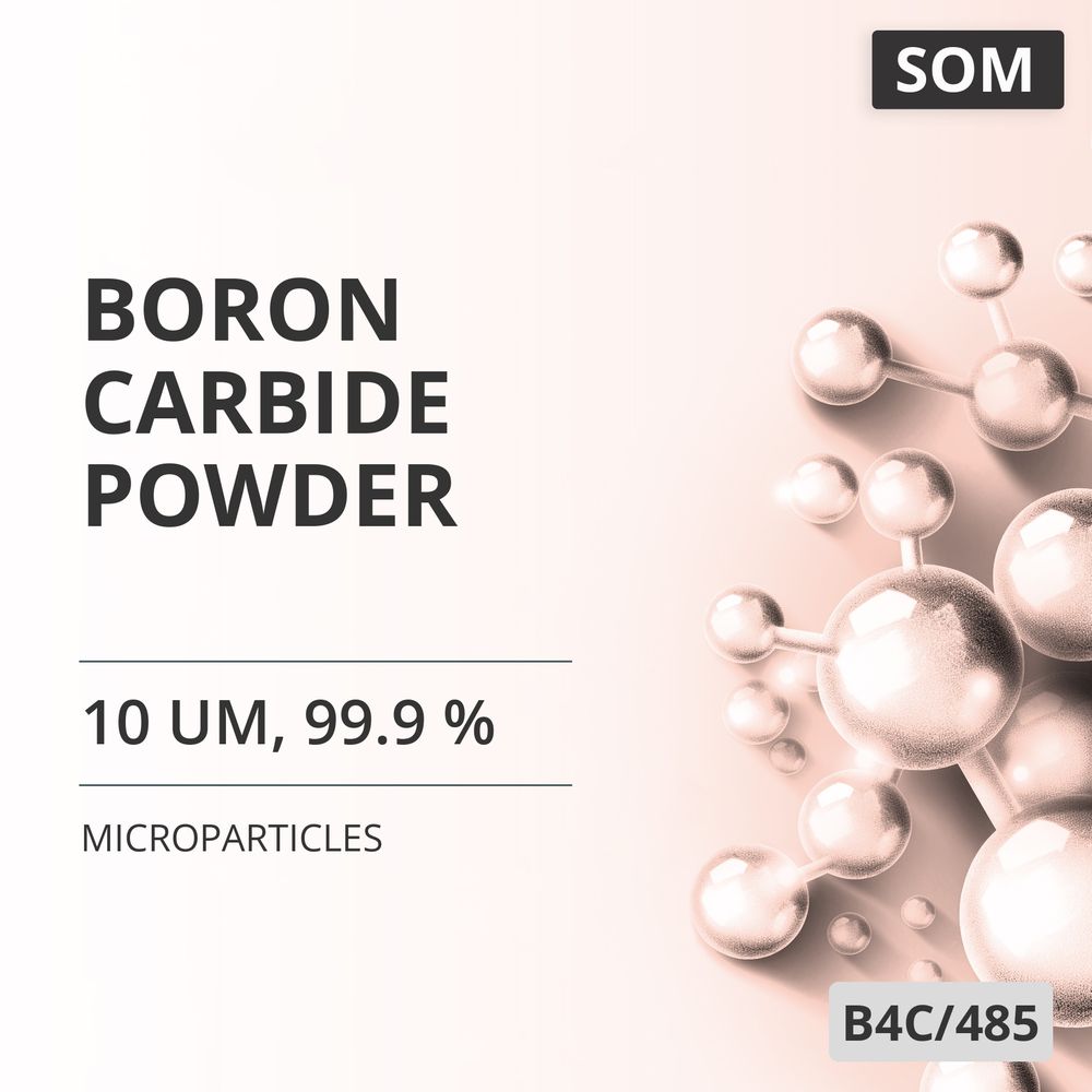 Boron Carbide Powder, 10 um, 99.9 % (B4C/485)