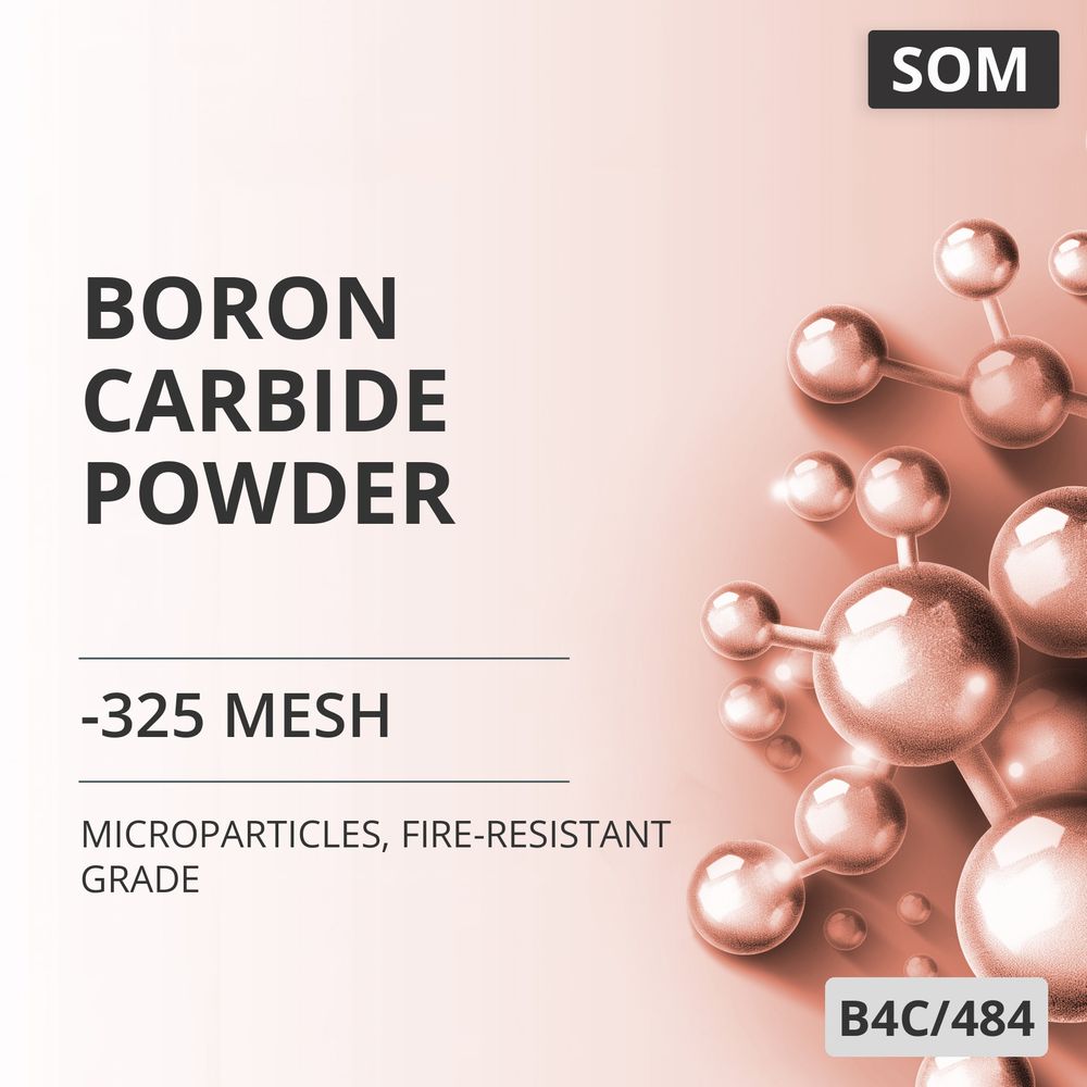 Boron Carbide Powder, -325 Mesh, Fire-Resistant Grade (B4C/484)