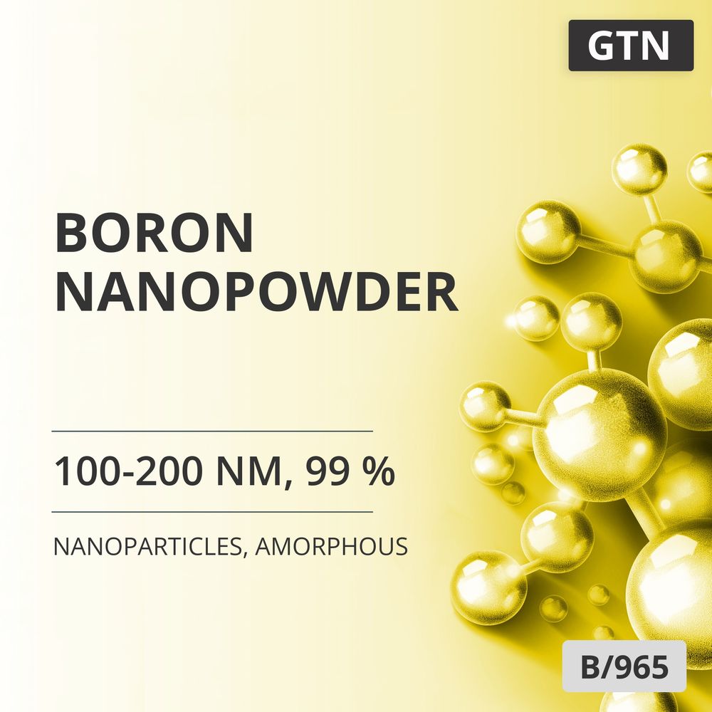 Boron Nanopowder, 100-200 nm, 99 %, Amorphous (B/965)